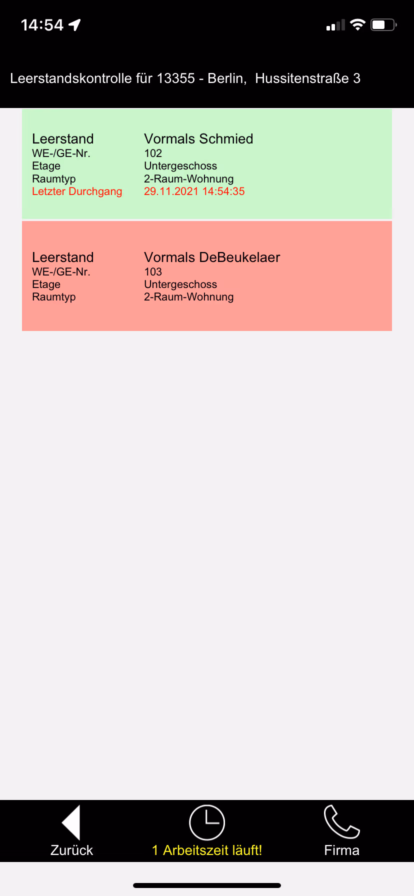 Liste der Leerstände
